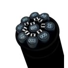 UNI Rajzmarker készlet, UNI PIN "Tube", 9 különböző vonalvastagság, fekete