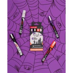   UNI Krétamarker készlet, 1,8-2,5 mm, UNI "PWE-5M","Halloween", 4 különböző szín