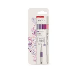   UNI Tűfilc készlet, 0,4 mm, UNI "Emott Floral", 5 különböző szín