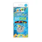 COOL BY VICTORIA Színes ceruza készlet, háromszögletű, kétvégű, COOL BY VICTORIA "Duocolor", 24 különböző szín