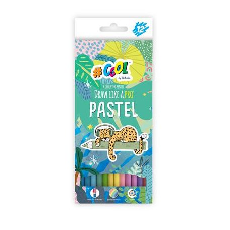 COOL BY VICTORIA Színes ceruza készlet, kerek, COOL BY VICTORIA "Pastel", 12 pasztell szín