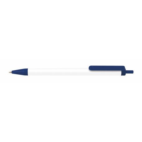 VICTORIA OFFICE Golyóstoll, 0,7 mm, nyomógombos, kék-fehér tolltest, VICTORIA OFFICE, kék