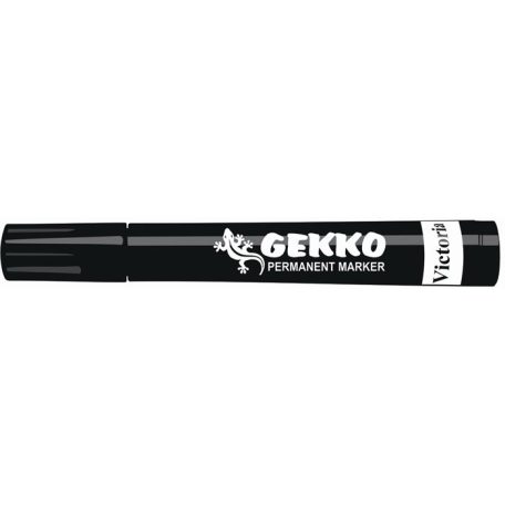 VICTORIA OFFICE Alkoholos marker, 1-3 mm, kúpos, VICTORIA OFFICE, "Gekko", fekete