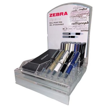 ZEBRA Golyóstoll display, 0,24 mm, teleszkópos, ZEBRA "SL-F1", kék
