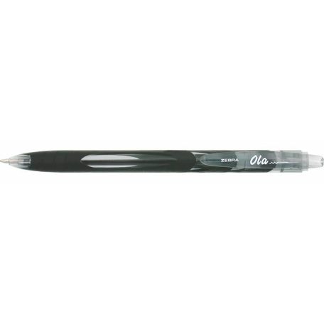 ZEBRA Golyóstoll, 0,27 mm, nyomógombos, ZEBRA "OLA", fekete
