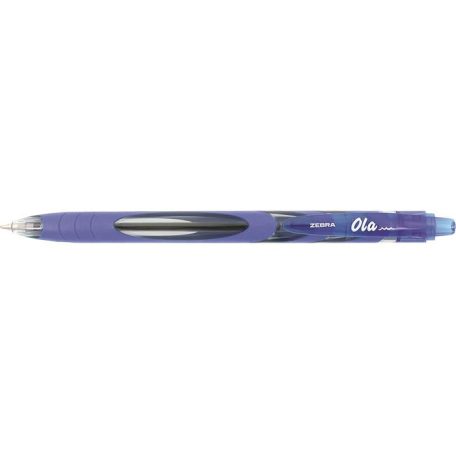 ZEBRA Golyóstoll, 0,27 mm, nyomógombos, ZEBRA "OLA", kék