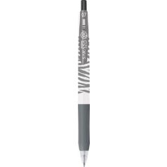   ZEBRA Zseléstoll, 0,33 mm, nyomógombos, csíkos test, ZEBRA "Sarasa Clip Pastel", pasztellfekete