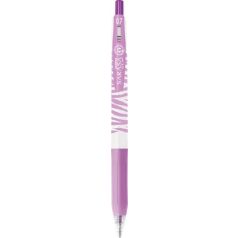   ZEBRA Zseléstoll, 0,33 mm, nyomógombos, csíkos test, ZEBRA "Sarasa Clip Pastel", pasztell-lila