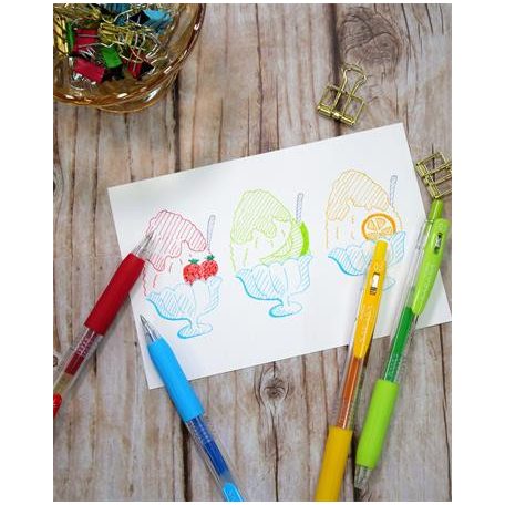 ZEBRA Zseléstoll, 0,33 mm, nyomógombos, ZEBRA "Sarasa Clip", világoszöld