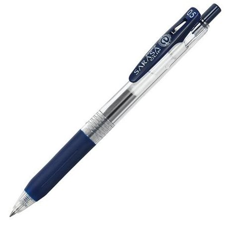 ZEBRA Zseléstoll, 0,33 mm, nyomógombos, ZEBRA "Sarasa Clip", kékesfekete