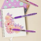 ZEBRA Zseléstoll, 0,33 mm, nyomógombos, ZEBRA "Sarasa Clip", rózsaszín