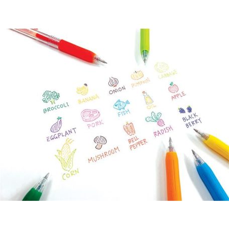 ZEBRA Zseléstoll, 0,33 mm, nyomógombos, ZEBRA "Sarasa Clip", narancs