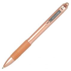   ZEBRA Golyóstoll, 0,27 mm, nyomógombos, ZEBRA "Z-Grip Smooth Rose Gold", kék