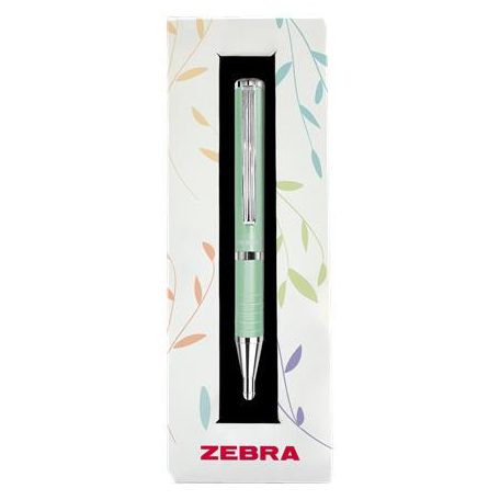 ZEBRA Golyóstoll, 0,24 mm, teleszkópos, pisztáciazöld tolltest, ZEBRA "SL-F1", kék