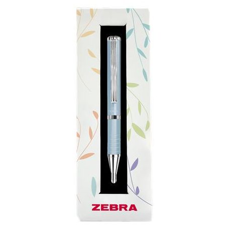 ZEBRA Golyóstoll, 0,24 mm, teleszkópos, babakék tolltest, ZEBRA "SL-F1", kék