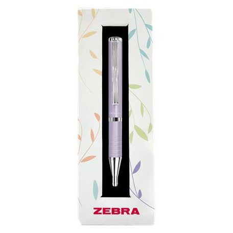 ZEBRA Golyóstoll, 0,24 mm, teleszkópos, levendula tolltest, ZEBRA "SL-F1", kék