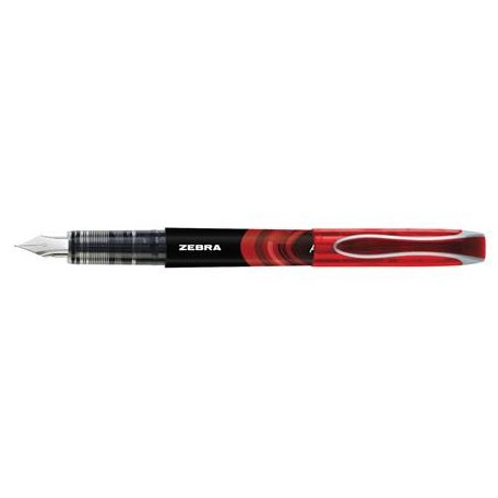 ZEBRA Töltőtoll, 0,6 mm, ZEBRA "Fountain pen", piros