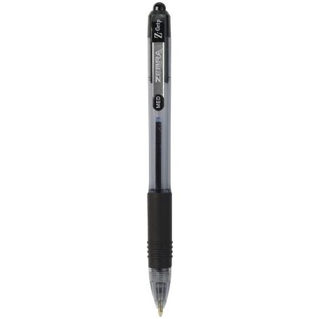ZEBRA Golyóstoll, 0,27 mm, nyomógombos, ZEBRA "Z-Grip", fekete
