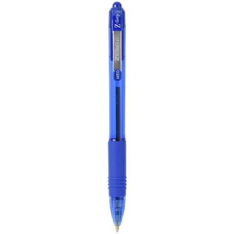 ZEBRA Golyóstoll, 0,27 mm, nyomógombos, ZEBRA "Z-Grip", kék