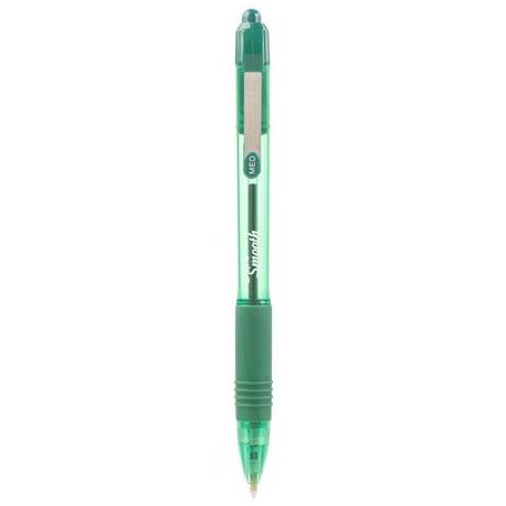 ZEBRA Golyóstoll, 0,27 mm, nyomógombos, ZEBRA "Z-Grip Smooth", zöld
