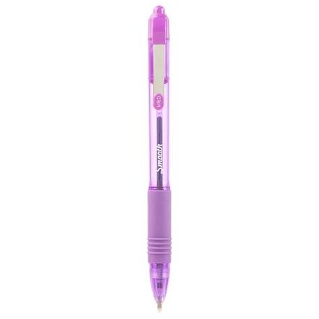 ZEBRA Golyóstoll, 0,27 mm, nyomógombos, ZEBRA "Z-Grip Smooth", lila