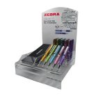 ZEBRA Golyóstoll display, 0,24 mm, teleszkópos, ZEBRA "SL-F1", kék, világos színek