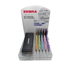   ZEBRA Golyóstoll display, 0,24 mm, teleszkópos, ZEBRA "SL-F1", kék, világos színek