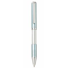   ZEBRA Golyóstoll, 0,24 mm, teleszkópos, metál világoskék tolltest, ZEBRA "SL-F1", kék
