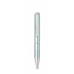   ZEBRA Golyóstoll, 0,24 mm, teleszkópos, metál világoskék tolltest, ZEBRA "SL-F1", kék