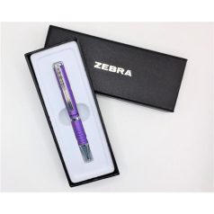   ZEBRA Golyóstoll, 0,24 mm, teleszkópos, metállila tolltest, ZEBRA "SL-F1", kék