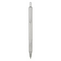   ZEBRA Golyóstoll, 0,24 mm, nyomógombos, rozsdamentes acél tolltest, ZEBRA "F-xMD", kék
