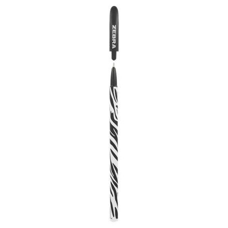 ZEBRA Golyóstoll, 0,27 mm, kupakos, vegyes testszín, ZEBRA "Animal Doodler'z", kék