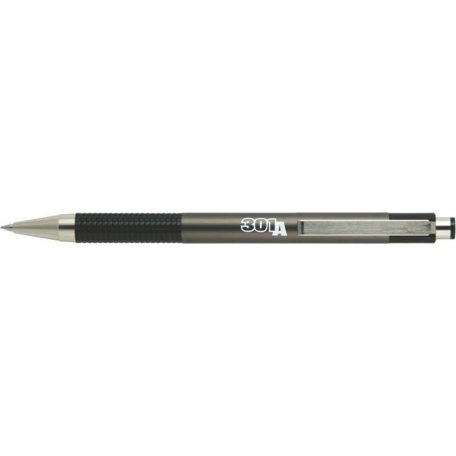 ZEBRA Golyóstoll, 0,24 mm, nyomógombos, antracit tolltest, ZEBRA "F-301 A", kék