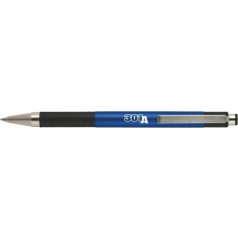   ZEBRA Golyóstoll, 0,24 mm, nyomógombos, kék tolltest, ZEBRA "F-301 A", kék