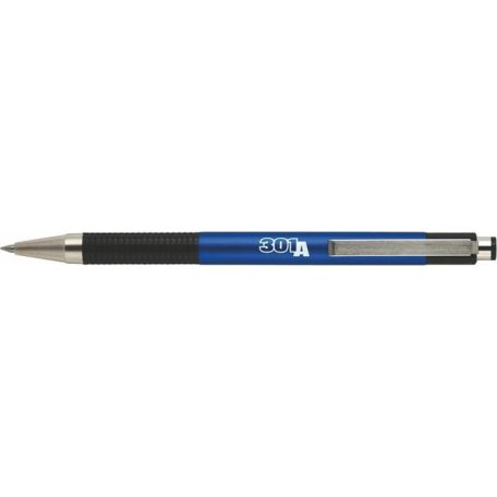 ZEBRA Golyóstoll, 0,24 mm, nyomógombos, kék tolltest, ZEBRA "F-301 A", kék