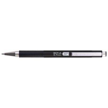 ZEBRA Golyóstoll, 0,24 mm, nyomógombos, fekete tolltest, ZEBRA "F-301 A", kék