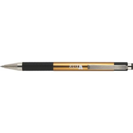 ZEBRA Golyóstoll, 0,24 mm, nyomógombos, arany színű tolltest, ZEBRA "F-301 A", kék