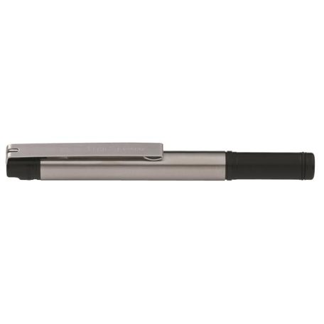 ZEBRA Golyóstoll, 0,24 mm, kupakos, rozsdamentes acél-fekete tolltest, ZEBRA "F-301 Compact", kék