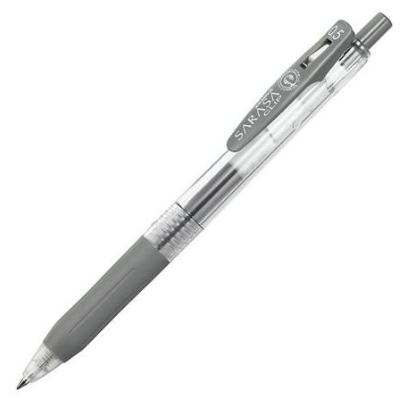 ZEBRA Zseléstoll, 0,33 mm, nyomógombos, ZEBRA "Sarasa Clip", szürke