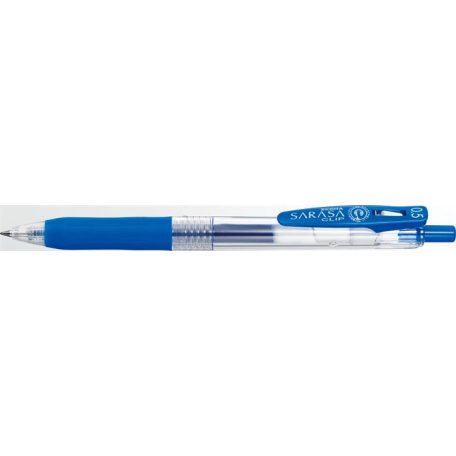 ZEBRA Zseléstoll, 0,33 mm, nyomógombos, ZEBRA "Sarasa Clip", kobalt kék