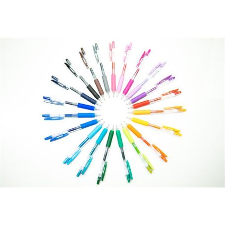 ZEBRA Zseléstoll, 0,33 mm, nyomógombos, ZEBRA "Sarasa Clip", vérnarancs