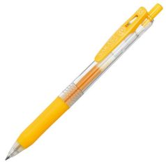   ZEBRA Zseléstoll, 0,33 mm, nyomógombos, ZEBRA "Sarasa Clip", sárga