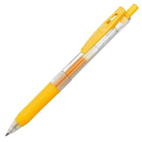 ZEBRA Zseléstoll, 0,33 mm, nyomógombos, ZEBRA "Sarasa Clip", sárga