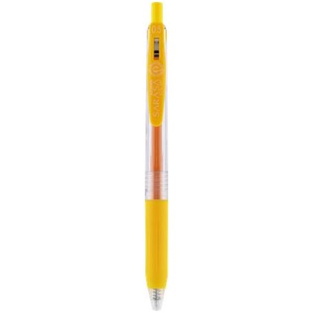 ZEBRA Zseléstoll, 0,33 mm, nyomógombos, ZEBRA "Sarasa Clip", sárga