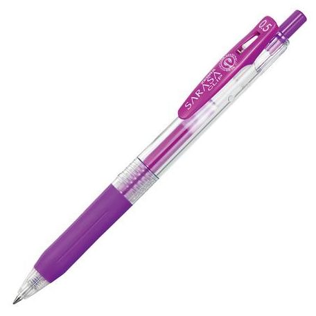 ZEBRA Zseléstoll, 0,33 mm, nyomógombos, ZEBRA "Sarasa Clip", lila