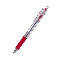   ZEBRA Golyóstoll, 0,21 mm, nyomógombos, ZEBRA "Tapli Clip ECO", piros