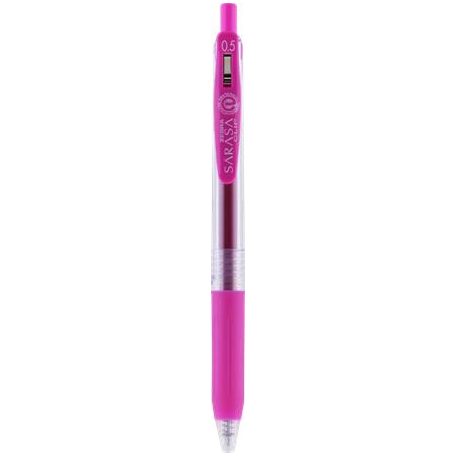 ZEBRA Zseléstoll, 0,33 mm, nyomógombos, ZEBRA "Sarasa Clip", magenta