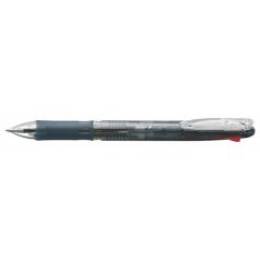   ZEBRA Golyóstoll, 0,24 mm, nyomógombos, négyszínű, ZEBRA "Clip-on Slim 4C", áttetsző
