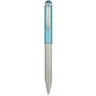 ZEBRA Golyóstoll, 0,24 mm, teleszkópos, rozsdamentes acél, világoskék tolltest, ZEBRA "Telescopic Metal Stylus", kék