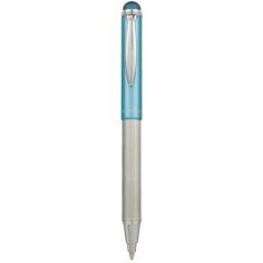   ZEBRA Golyóstoll, 0,24 mm, teleszkópos, rozsdamentes acél, világoskék tolltest, ZEBRA "Telescopic Metal Stylus", kék